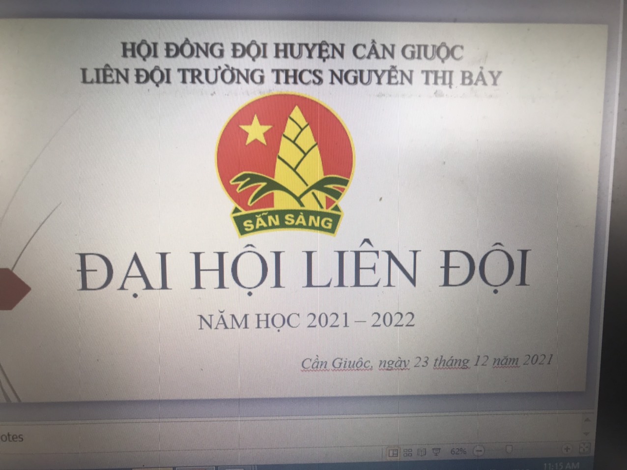 Đại hội Liên đội  của trường THCS Nguyễn Thị Bảy